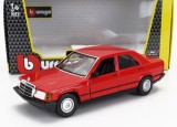 Macheta metalica BURAGO MERCEDES BENZ 1:24 190E rosu