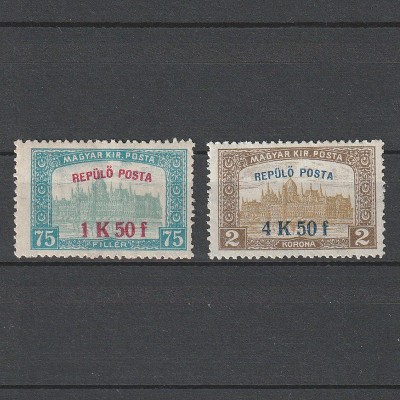 Rep&amp;uuml;lő Posta (Posta Aeriana) LP 240-241 1918 foto