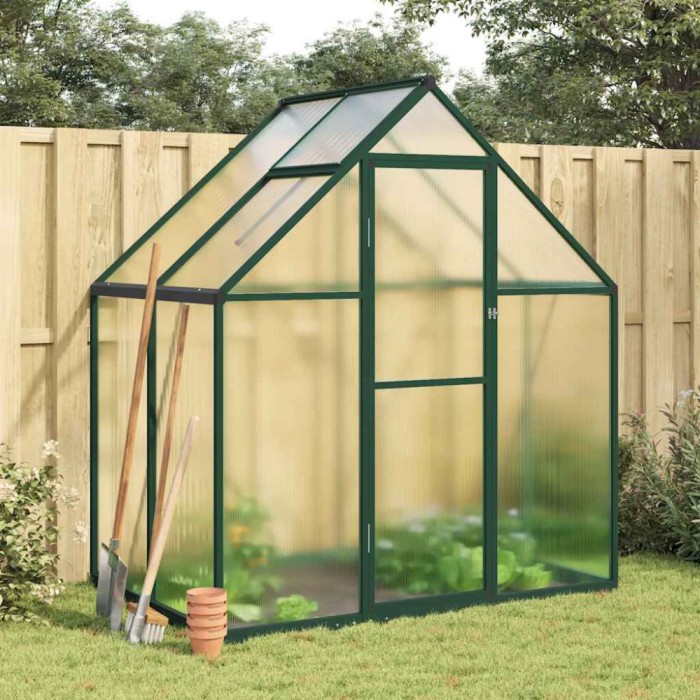 Sere cu cadru de bază, verde, 169x114x195 cm, aluminiu