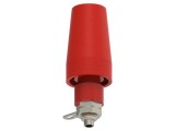 Conector banană 4mm roșu nichelat M6 36A cu izolație ELECTRO-PJP