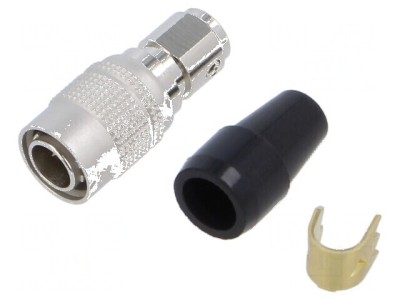 Conector circular HR10 push-pull mufă argintată foto