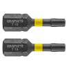 Set 2 Biti Impact TX15 x 25mm 1/4&quot; GRAPHITE 56H512, Otel S2, Zona Torsiune, HardWork ToolsRange, Surubelnita Impact