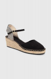 Gant espadrile Luliza culoarea negru, cu platforma, 28568614.G00