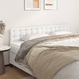 VidaXL Tăblii de pat, 2 buc, alb, 80x5x78/88 cm, piele ecologică 346485