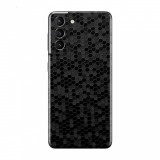 Cumpara ieftin Set Folii Skin Acoperire 360 Compatibile cu Samsung Galaxy S21 FE Wrap Skin 3D Texture HoneyComb Black, Negru, Oem