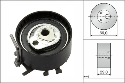 INA 531 0404 10 rola intinzator,curea distributie foto