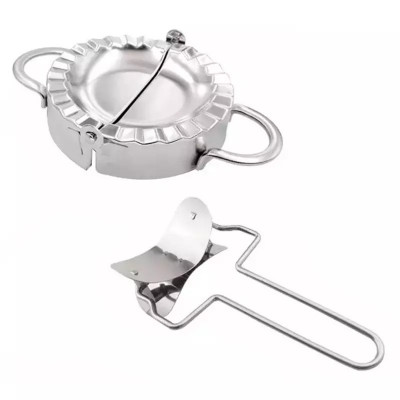 Set forma si cutit pentru aluat ravioli, inox, Gonga&amp;reg; Argintiu foto