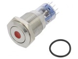 Comutator Anti-Vandalism DPDT 3A 250VAC IP67 Roșu