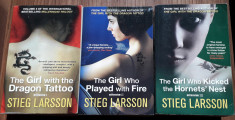 STIEG LARSSON - MILLENNIUM TRILOGY (integral), in engleza, paperback 2007-2009 foto