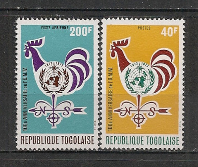 Togo.1973 100 ani Organizatia Mondiala de Meteorologie ST.281 foto