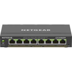 Switch NETGEAR 8-Port Gigabit PoE+ GS308EPP, L2/L3, 10/100/1000 Mbps, Negru