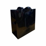 SET 10 pungi de cadou bijuterii NEGRE cu decupaj panglica