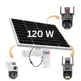 Cumpara ieftin Panou solar 120W cu acumulatori inclusi de 60Ah, pentru camere de supraveghere, iesire 12V