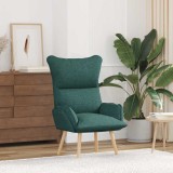 vidaXL Fotoliu de relaxare, verde &icirc;nchis, textil