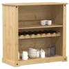 vidaXL Dulap Vinuri Corona Lemn Masiv Pin 107.5x51x105.5cm Maro Suport Sticle Vin Crama Bar