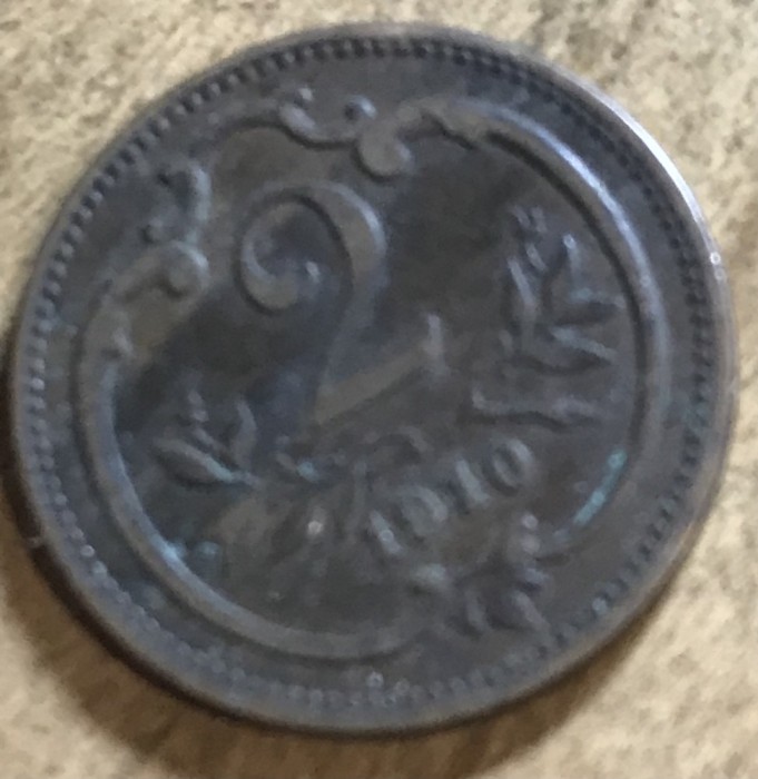 MNDSTR AUT22 Austro-Ungaria 2 hellar 1910