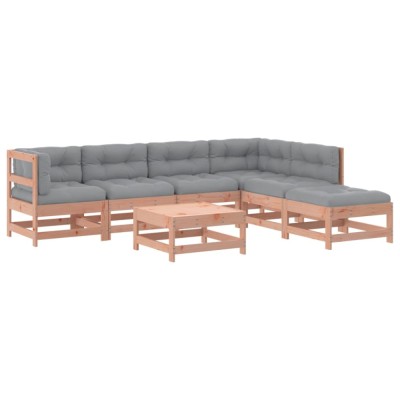 Set mobilier de gradina cu perne, 7 piese, lemn masiv douglas foto