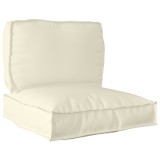 vidaXL Set de perne pentru palet, 2 piese, crem, țesătură Oxford