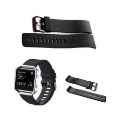 Bra?ara TPU Silicon pentru Fitbit Blaze Culoare Negru, Marime L (Large) foto