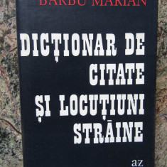 Dictionar de citate si locutiuni straine - Barbu Marian