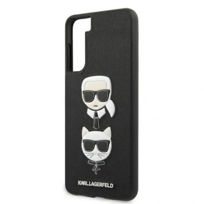 Husa Cover Karl Lagerfeld Saffiano K&amp;amp;C Heads pentru Samsung Galaxy S21 Plus Black foto