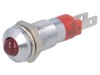 Lampă de control LED roșie 12-14V DC 8.2mm IP40 Metal