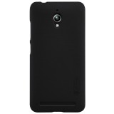 Husa de protectie pentru Asus Zenfone Go Nillkin Frosted Shield Negru + Folie de protectie, Flippy