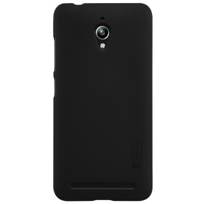 Husa de protectie pentru asus zenfone go nillkin frosted shield negru + folie de protectie foto