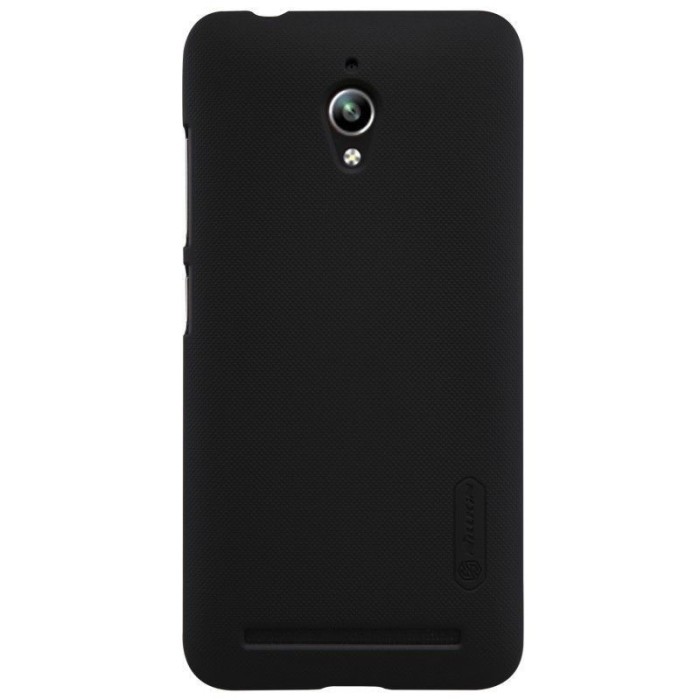 Husa de protectie pentru asus zenfone go nillkin frosted shield negru + folie de protectie