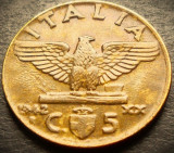 Moneda istorica 5 CENTESIMI - ITALIA, anul 1942 * cod 4087
