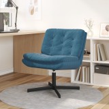 vidaXL Scaun Relaxant Rotativ albastru 63 x 75 x 76 cm Catifea