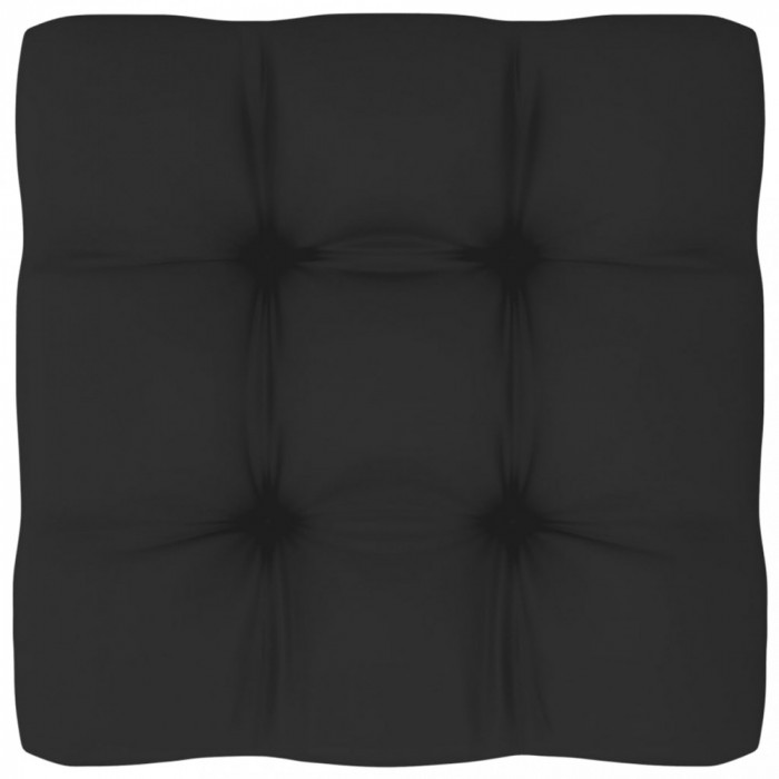 Pernă canapea din paleți, negru, 70x70x10 cm