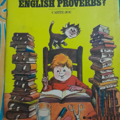 Do you know English proverbs? Stiti proverbe englezesti? Carte joc M. Macarie