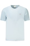 Cumpara ieftin Calvin Klein Jeans tricou barbati din bumbac cu decolteu la baza gatului si imprimeu cu logo, Azur, S