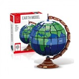 Set Constructie Globul Pamantesc - Model Rotativ Vintage, 2494 Piese