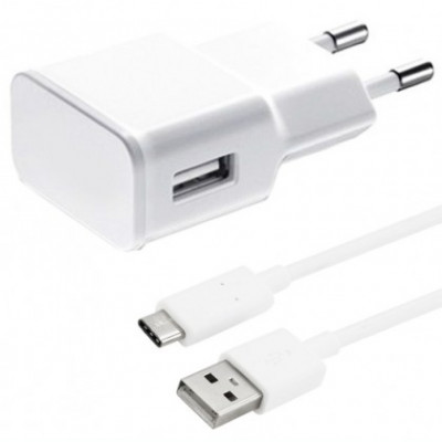 Incarcator Retea HQ 230v - USB 5v 2000mAh (14860) + Cablu Date Micro USB Alb Blister foto