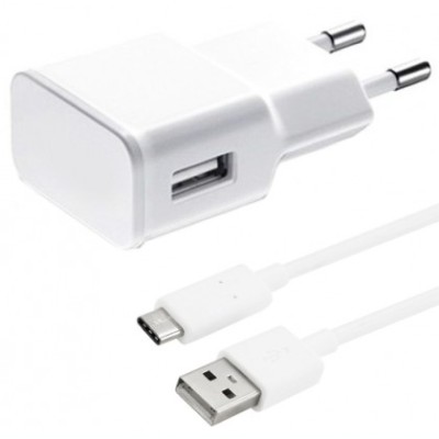 Incarcator Retea HQ 230v - USB 5v 2000mAh (14860) + Cablu Date Micro USB Alb Blister foto