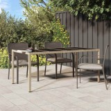 VidaXL Masă de grădină pentru dining Bej 190 x 90 x 75 cm Rattan poli