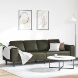 Set de canapea Verde militar Piele ecologică de suede