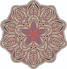 Sticker decorativ, Mandala, Multicolor, 60 cm, 7283ST-3 foto