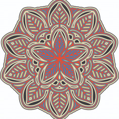 Sticker decorativ, Mandala, Multicolor, 60 cm, 7283ST-3
