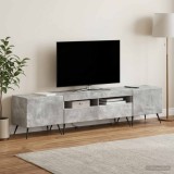 Cumpara ieftin Cabinet TV cu LED BREDA 3 buc. Gri Beton Lemn prelucrat