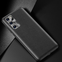 Husa Telefon Huawei P40 TPU Din Piele Ecologica Neagra foto