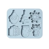 Forma Silicon Ciocolata Bomboane Cuburi Gheata 6 Modele Craciun 22x18 cm