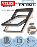 Cumpara ieftin Fereastra Mansarda Velux GZL 1051 B, Lemn Pin, 2 Sticle, Maner Jos, Garantie 10 Ani