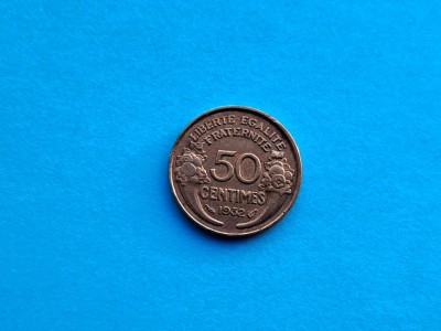 50 Centimes 1932 Franta foto