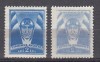ROMANIA 1932 TIMBRUL AVIATIEI PILOT EROARE 2 LEI ALBASTRU ABKLATSCH STARE MNH, Nestampilat