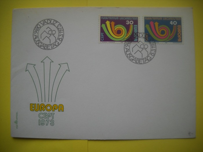 HOPCT PLIC FDC S NR 78 -LICHTENSTEIN -EUROPA CEPT 1973