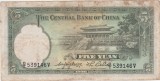 China 5 Yuan Central Bank of China 1936 VF