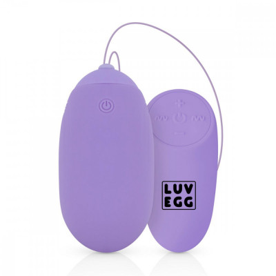 Ou Vibrator LUV EGG XXL, Remote Control, 10 Moduri Vibratii, 3 Intensitati, Silicon, USB, Mov foto